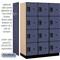 Salsbury Industries 4 Tier Designer Locker, 54"Wx76"Hx21"D, 12 Door, Blue 18-24361BLU - alternate 3